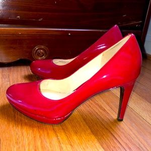 Cole Haan red patent leather heels
